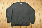 Vintage 1990s Hanes Blank Black Crewneck Sweatshirt
