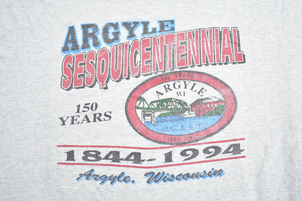 Vintage 1994 Argyle Wisconsin Souvenir T Shirt