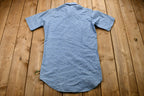 Vintage 1970s LEE Snap-Button Short Sleeve Denim Shirt