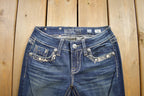 Vintage Y2K Miss Me Bedazzled Low Rise Jeans Size 26x33