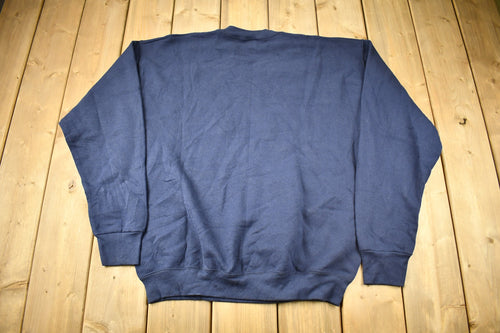 Vintage 1990s Miraldi & Barret Attorneys Crewneck Sweatshirt / 90s Crewneck / Souvenir / Made In USA / Streetwear / Navy Blue Crewneck