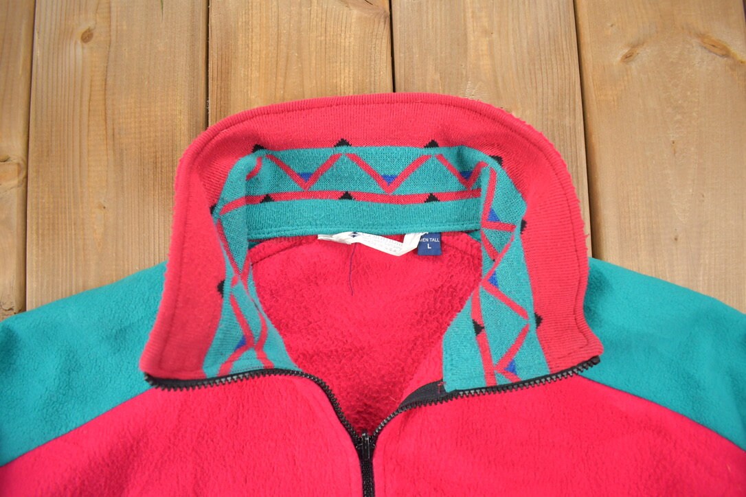 Vintage 1990s Columbia Sportswear Full Zip Thick Fleece Sweater