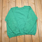 Vintage 1990s Hanes Blank Green Crewneck Sweatshirt