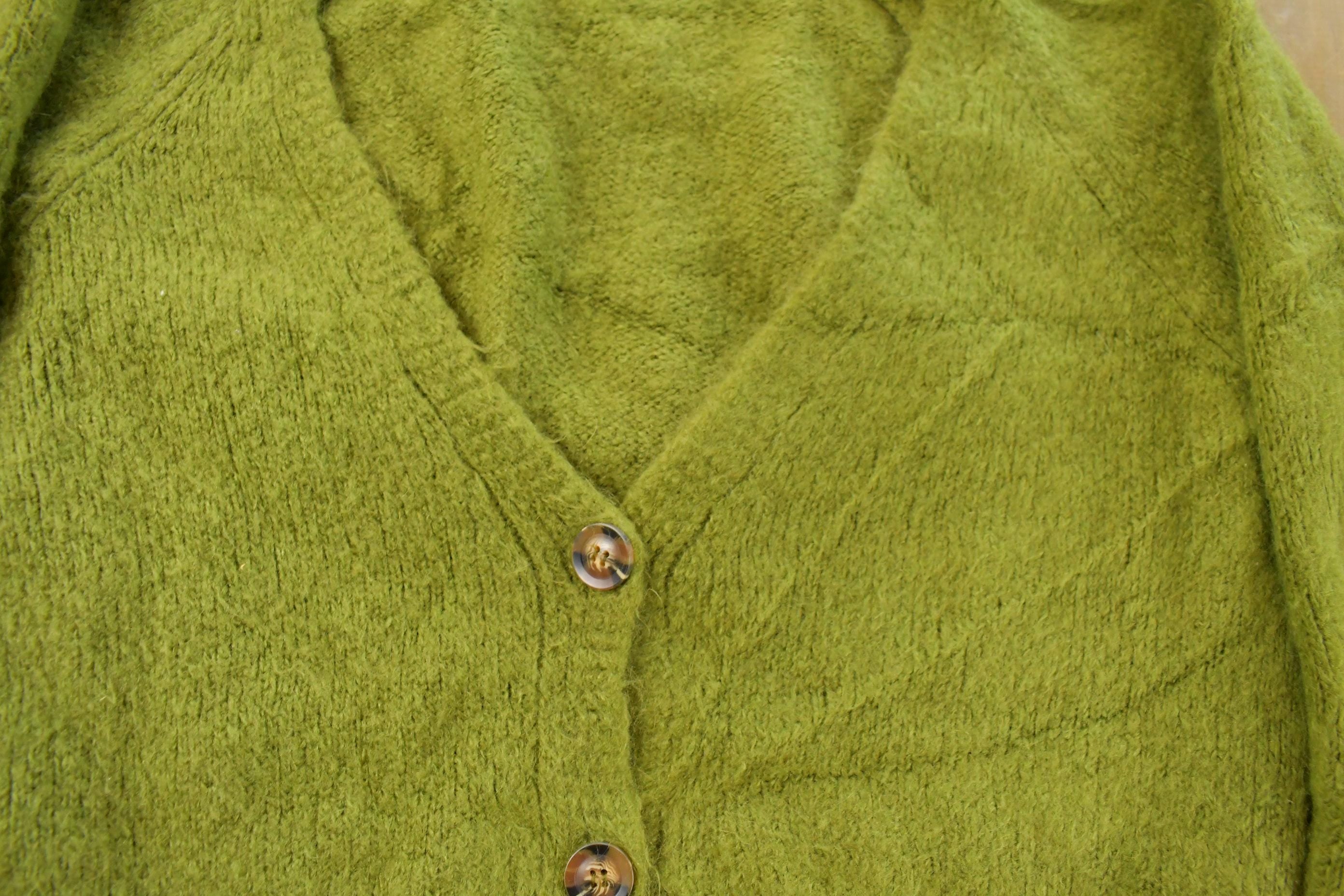 Vintage 2000s Valentina Naldi Mohair Knit Cardigan Sweater Women's Medium