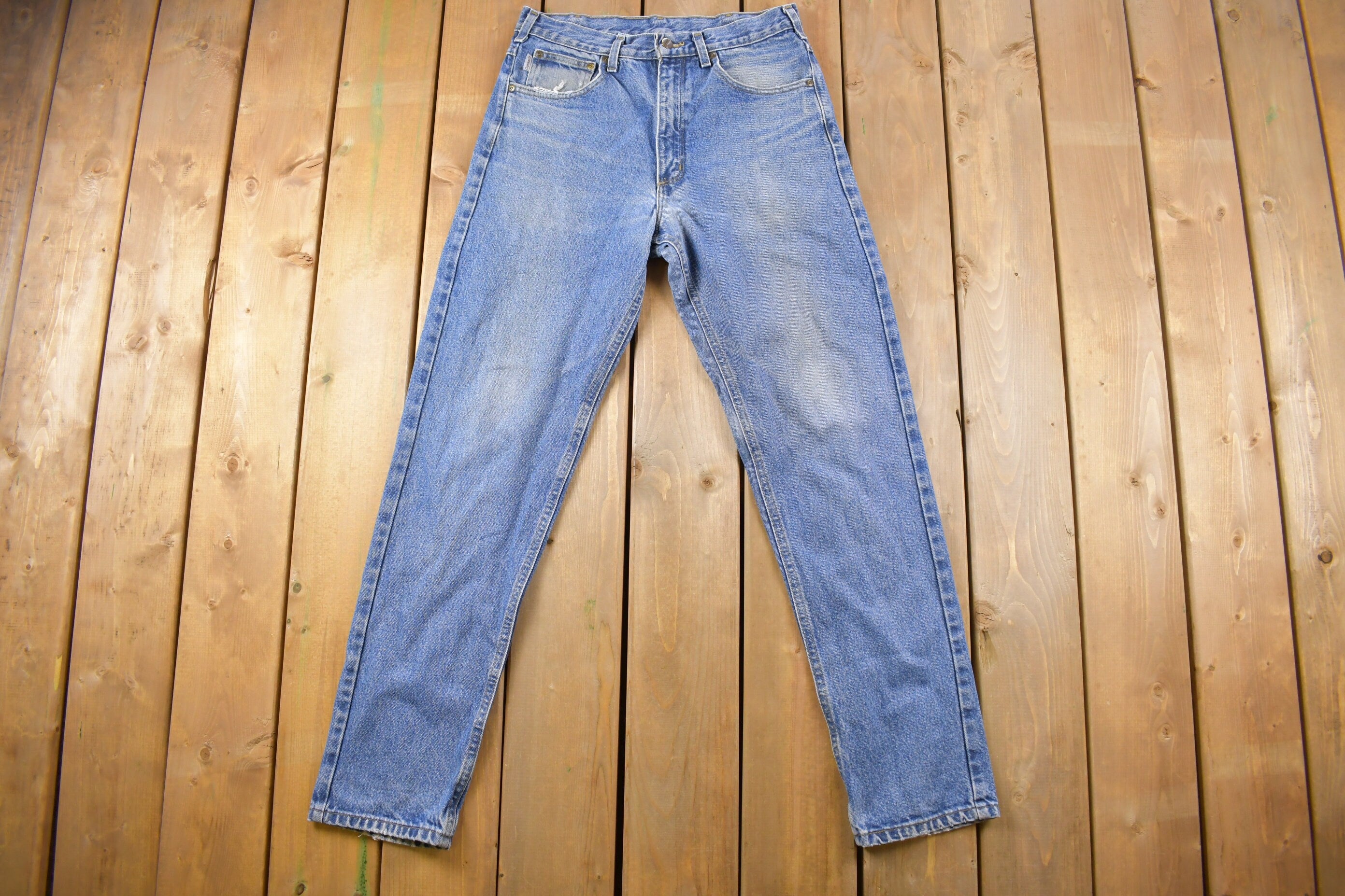 Vintage 1990s Carhartt Work Blue Jeans Size 30 x 32