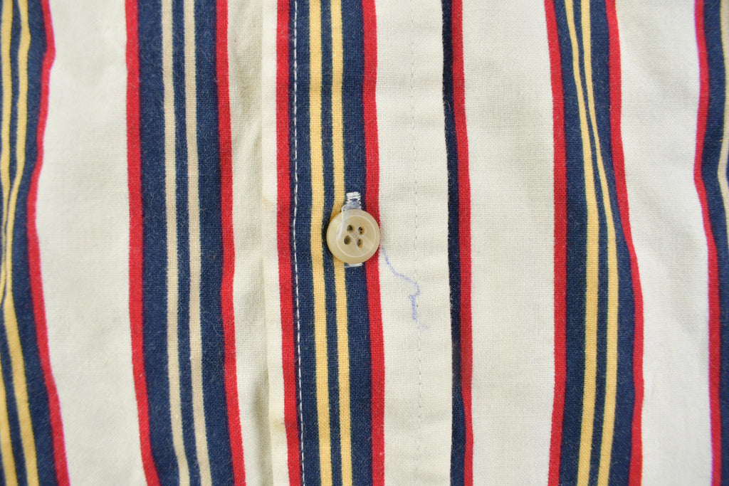 Vintage Y2k Natural Issue Striped Button Up Shirt
