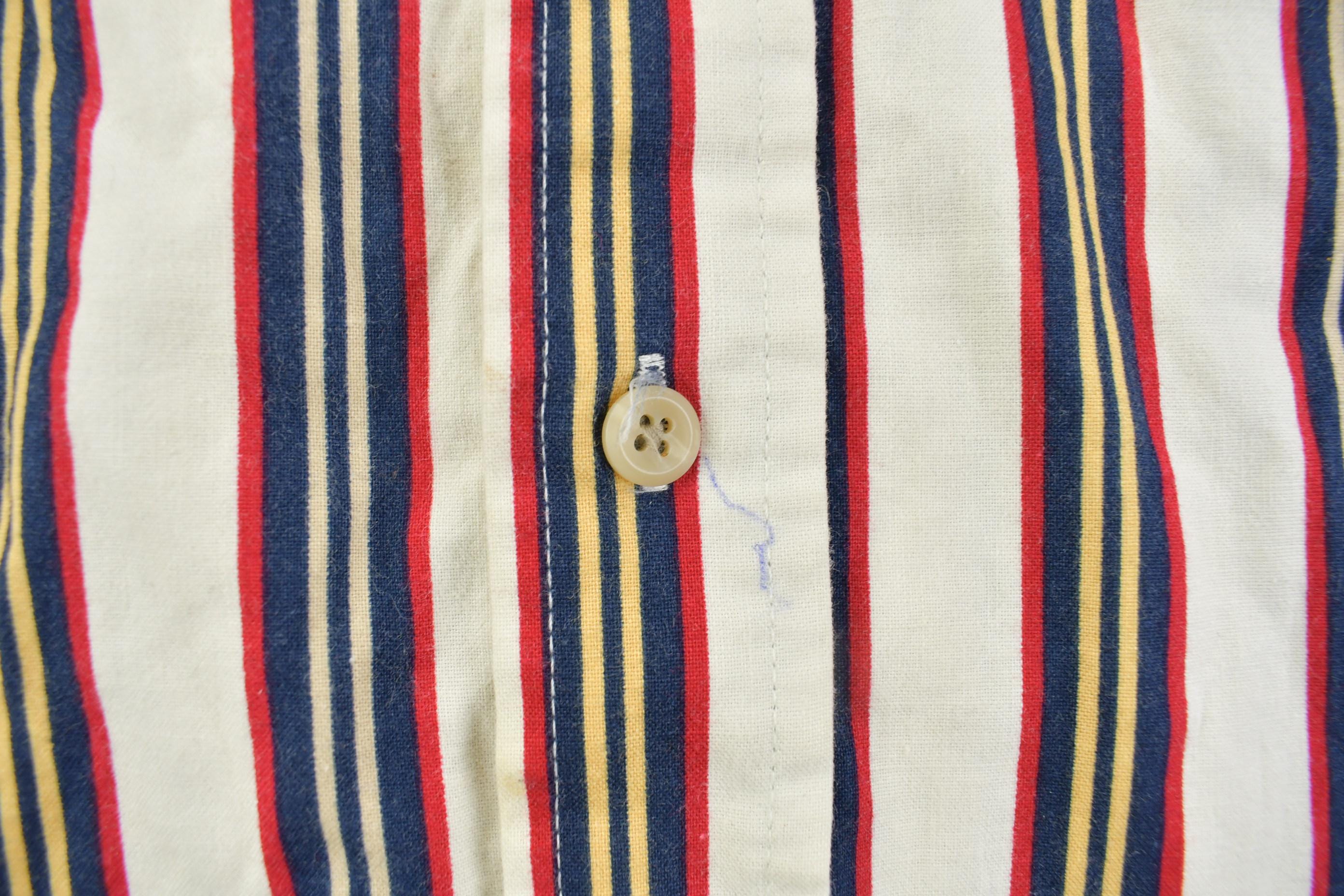 Vintage Y2k Natural Issue Striped Button Up Shirt