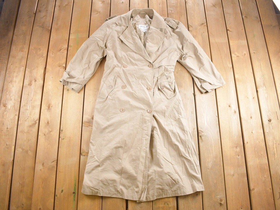 Vintage 1980s Full Length Trench Coat