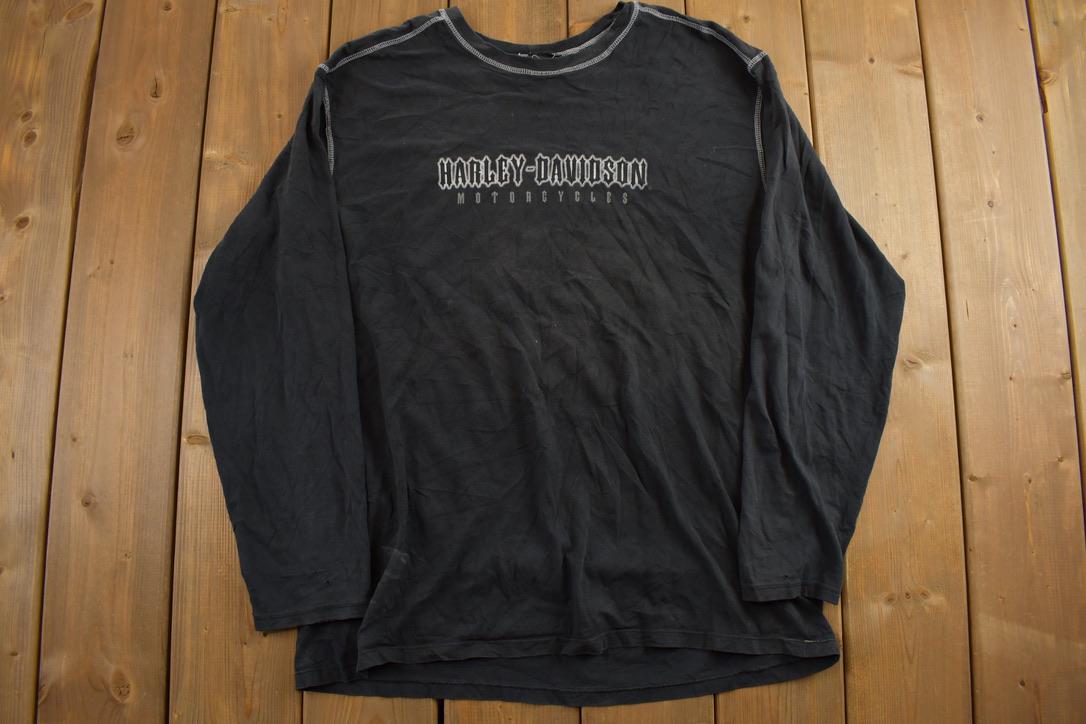 Vintage 1990s Harley Davidson Graphic Long Sleeve T-Shirt