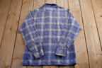 Vintage 1980s Plaid Flannel Button Up Shirt