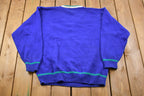 Vintage 1990s Par Four Golf Embroidered Knitted Sweater / Vintage 90s V-Neck / Pattern Sweater / Outdoor / Hand Knit / Pullover Sweatshirt