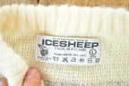 Vintage 1990s Ice Sheep Wool Knit Clasp Sweater womens L
