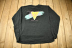 Vintage 1990 Adjust For The Health Of It Chiropractic Graphic Long Sleeve T-Shirt