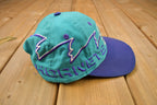 Vintage 1990s Charlotte Hornets NBA Wave Shark Tooth Snap Back Hat