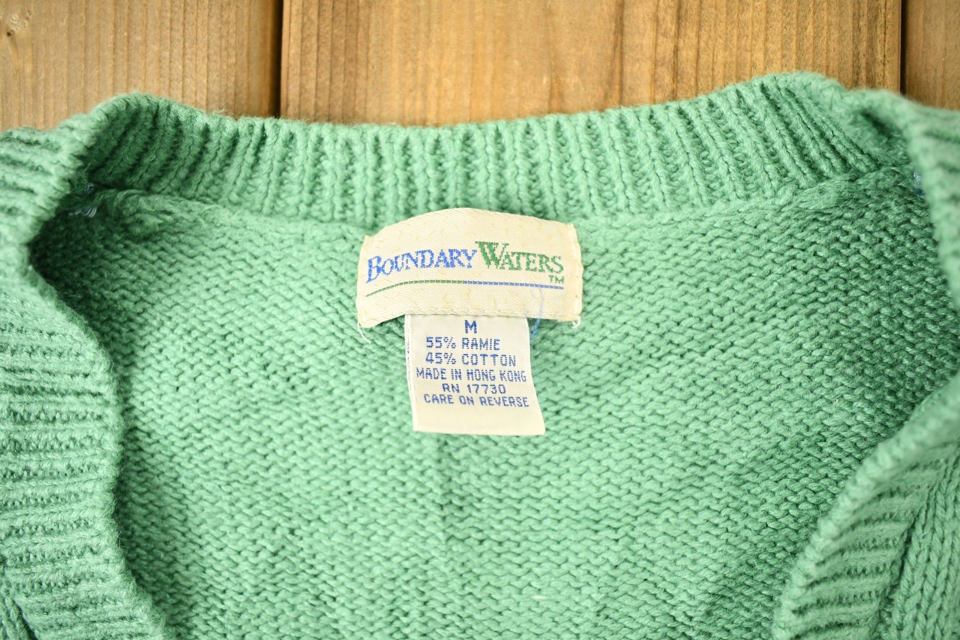 Vintage 1990s Boundary Waters Cable Knitted Cardigan Sweater