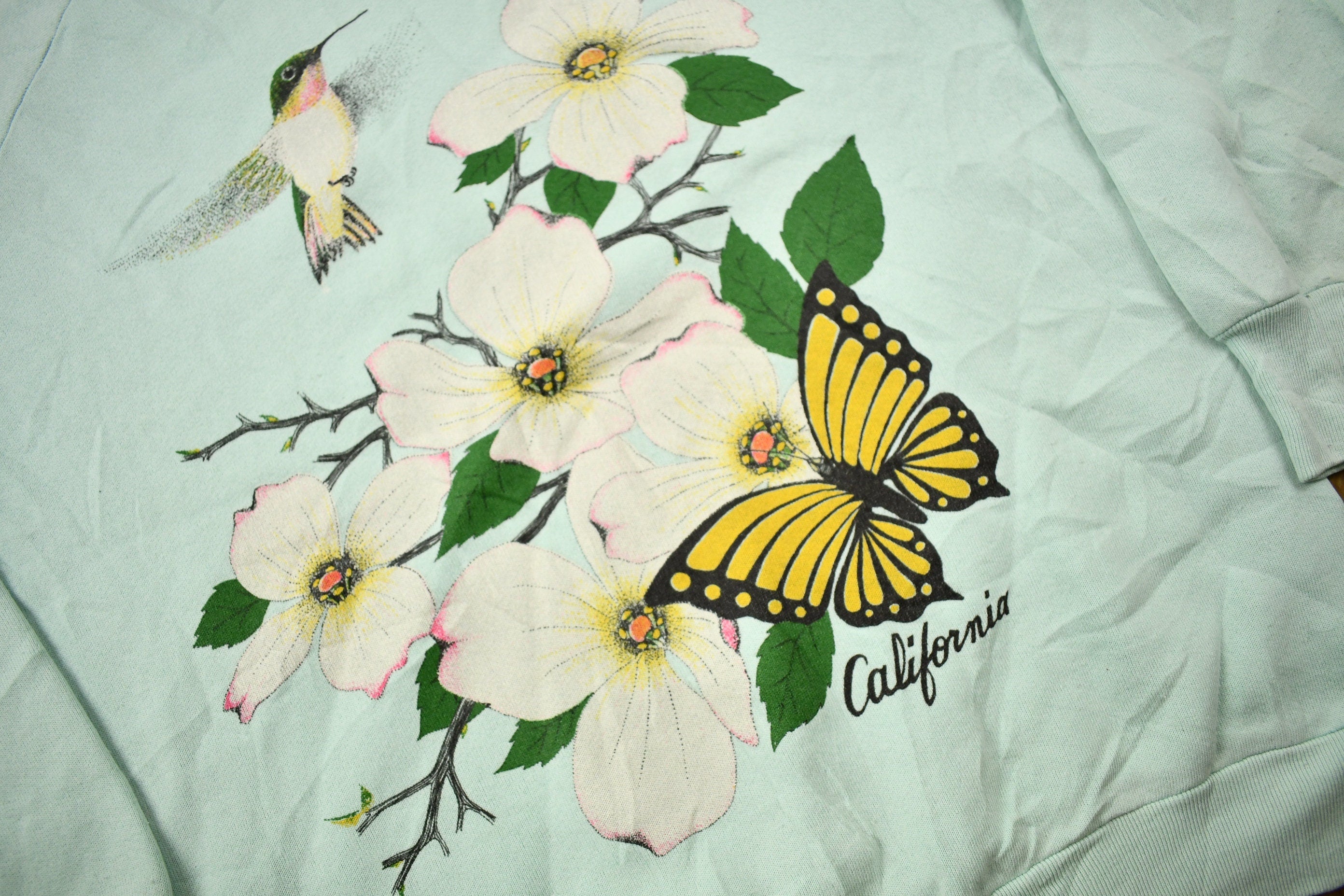 Vintage 1980s California Nature Theme Crewneck Sweatshirt