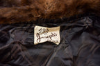 Vintage 1980's Joseph's Fur Salon Leather Paneled Chestnut Mink Fur Coat