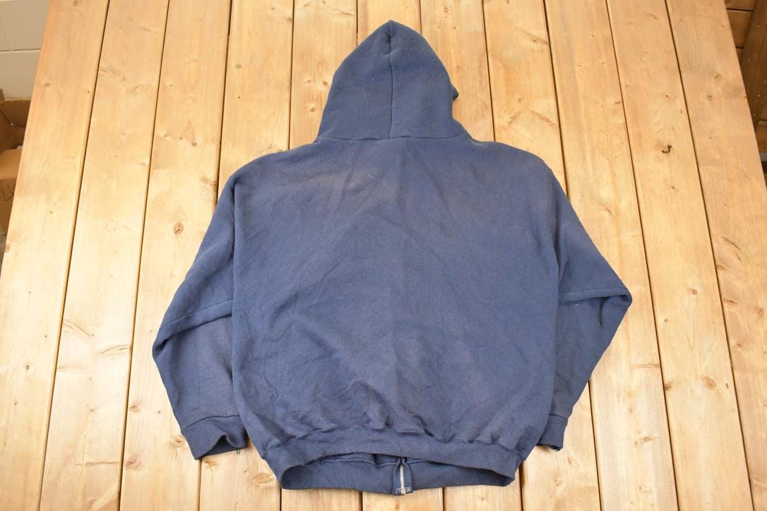 Vintage 1990s Pro Spirit Zip Up Blank Hoodie Sweatshirt Men's L