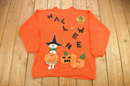Vintage 1990s Halloween Theme Embroidered Knit Sweater