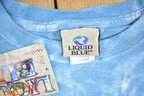 Vintage 1990s Deadstock Liquid Blue Space Theme All Over Print Tie Dye T-Shirt