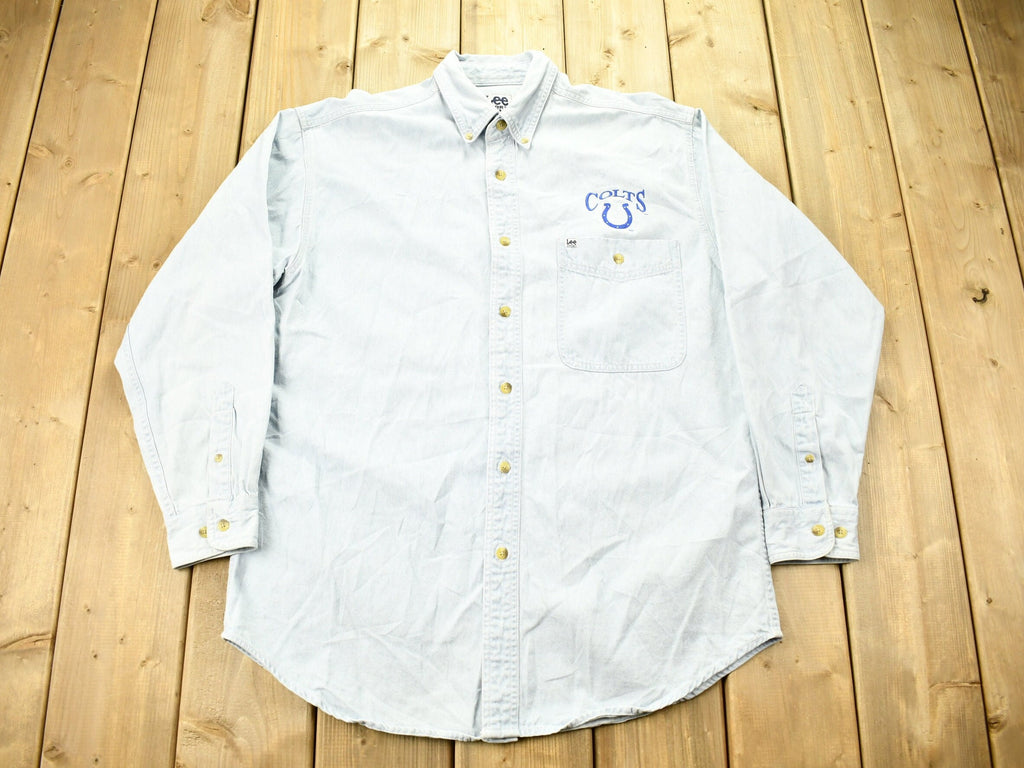 Vintage 1990s Indianapolis Colts NFL Button Up Shirt