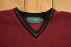 Vintage 1990s Tundra Canada V Neck Knitted Sweater