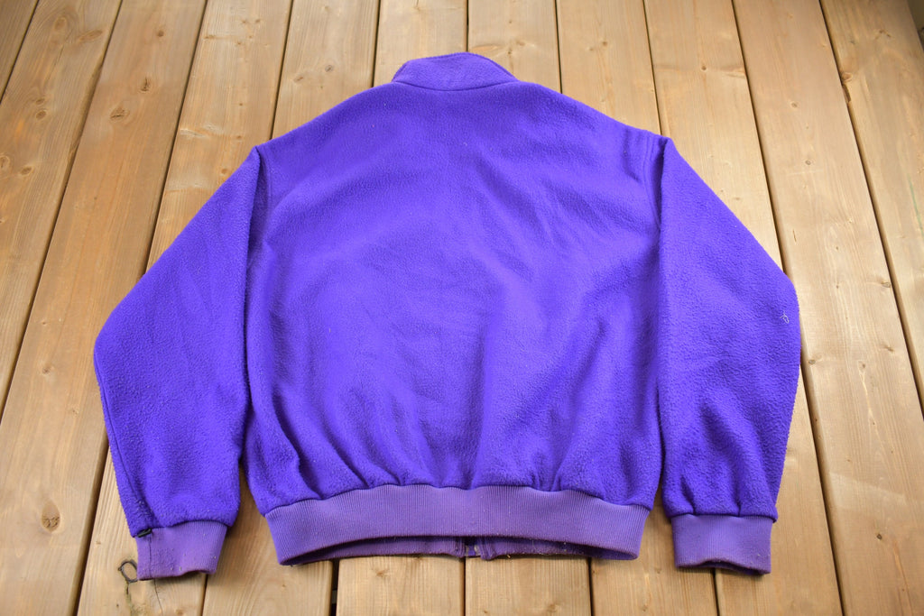 Vintage 1990s White Sierra Fleece Zip Up Sweater