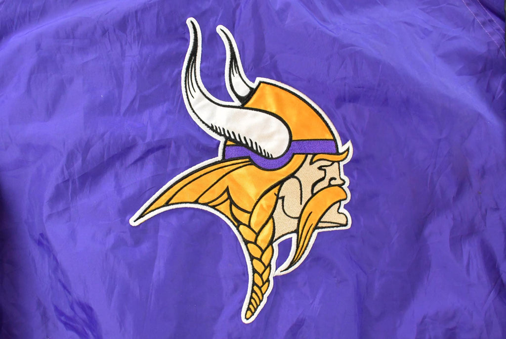 Vintage 2000s Minnesota Vikings NFL Pullover Windbreaker Jacket Men's Medium