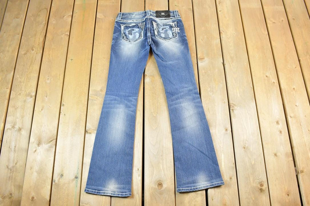 Vintage Y2K Miss Me Bedazzled Low Rise Jeans Size 26x31