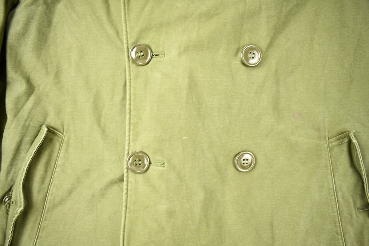 Vintage WW2 Military Button Up Trench Coat