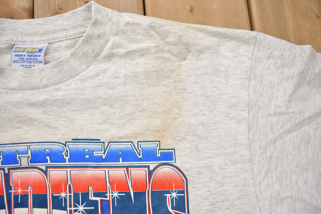 Vintage 1994 Montreal Canadiens Big Logo Trench Canada T-Shirt