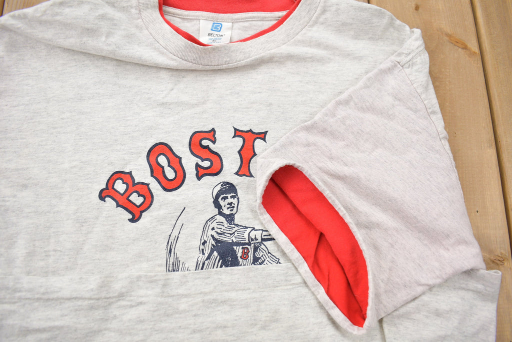 Vintage 1990s MLB Boston Red Sox Graphic T-Shirt / Made In USA / MLB Baseball / 90s Streetwear / Sportswear