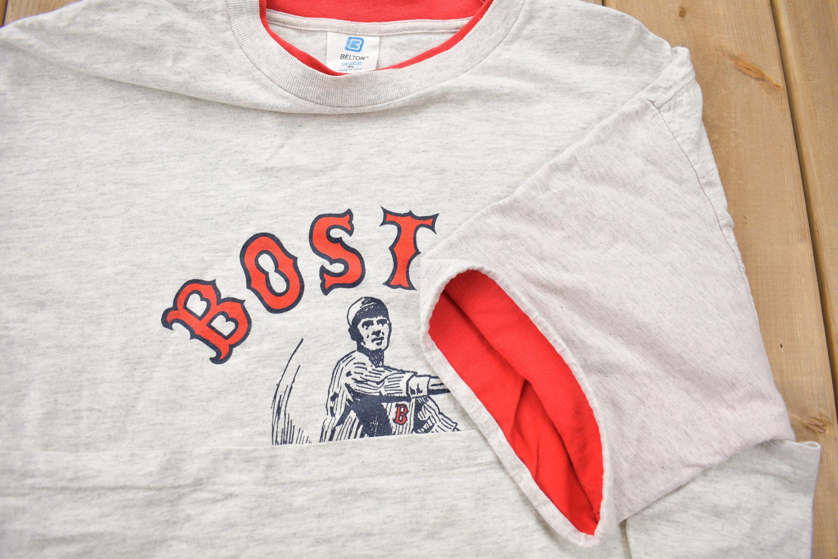 Vintage 1990s MLB Boston Red Sox Graphic T-Shirt / Made In USA / MLB Baseball / 90s Streetwear / Sportswear