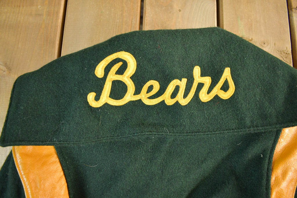 Vintage 1980s Trophy Jackets Lincoln Bears Collegiate Wool Letterman Varsity Jacket Youth XL