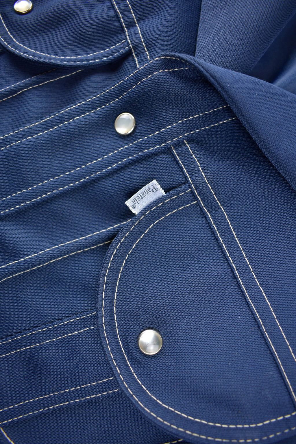 Vintage 1970s Levi's Panatela Tops Western Style Pearl Snap Button Up Shirt Made in USA Size L