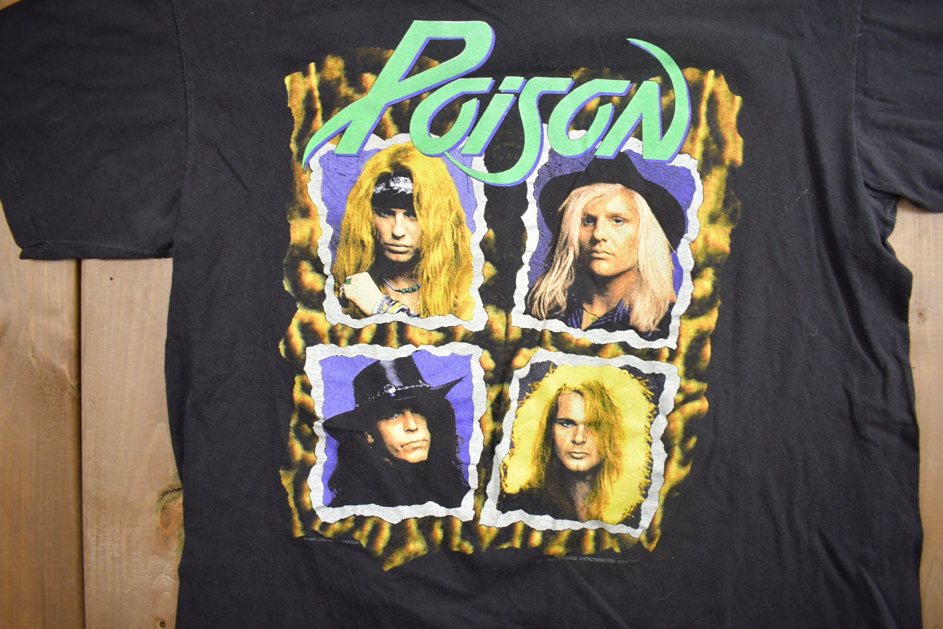 Vintage 1991 Poison Flesh And Blood World Tour Graphic Band T-Shirt