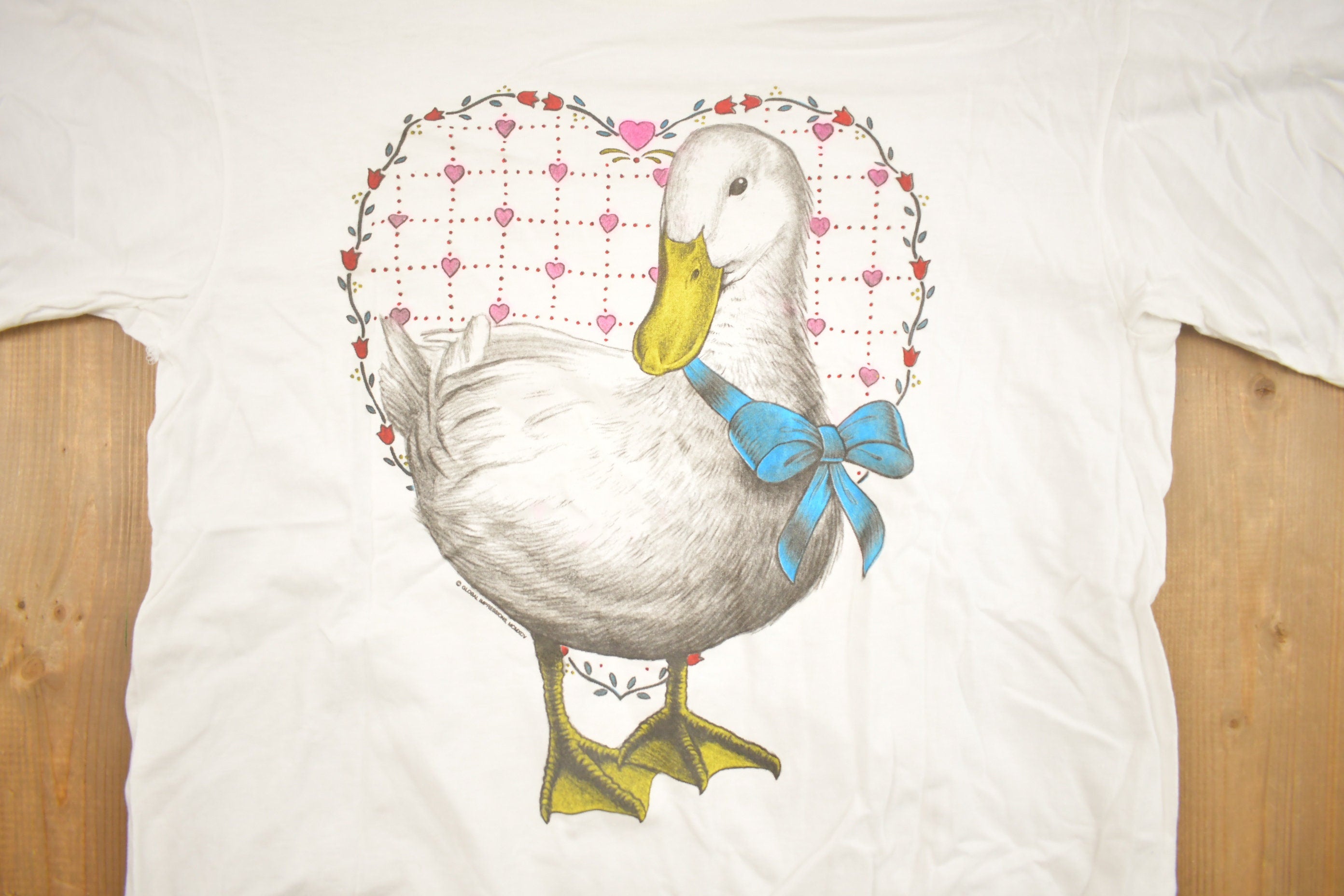 Vintage 1990s Cute Duck Graphic T-Shirt