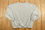 Vintage 1990s Basic Editions Double Collar Floral Graphic Crewneck Sweatshirt