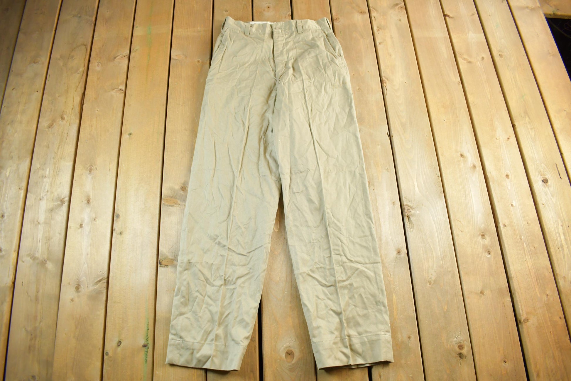 Vintage 1950s 1960s Military Army Khaki Pants Size 30 x 32