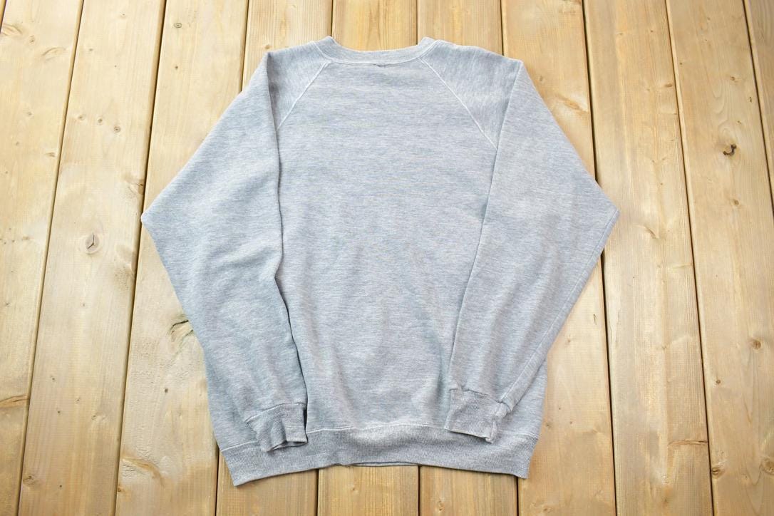 Vintage 1990s Blank Gray Crewneck Sweatshirt