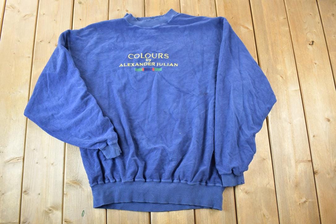Vintage 1990s Colours By Alexander Julian Souvenir Crewneck Sweatshirt Made In USA