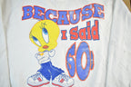 Vintage 1990s Looney Tunes Graphic Crewneck Men's Large / 90s Cartoon / Funny Saying / Vintage Sweatshirt / Vintage Tweety Bird