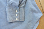 Vintage 1980s Ely Plains Chambray Button Up Shirt Men's XL /