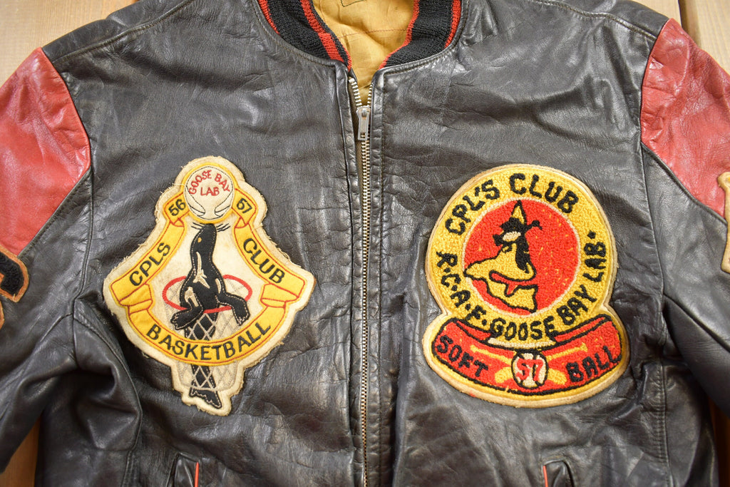 Vintage 1950s CPLS Basketball Club Leather Jacket