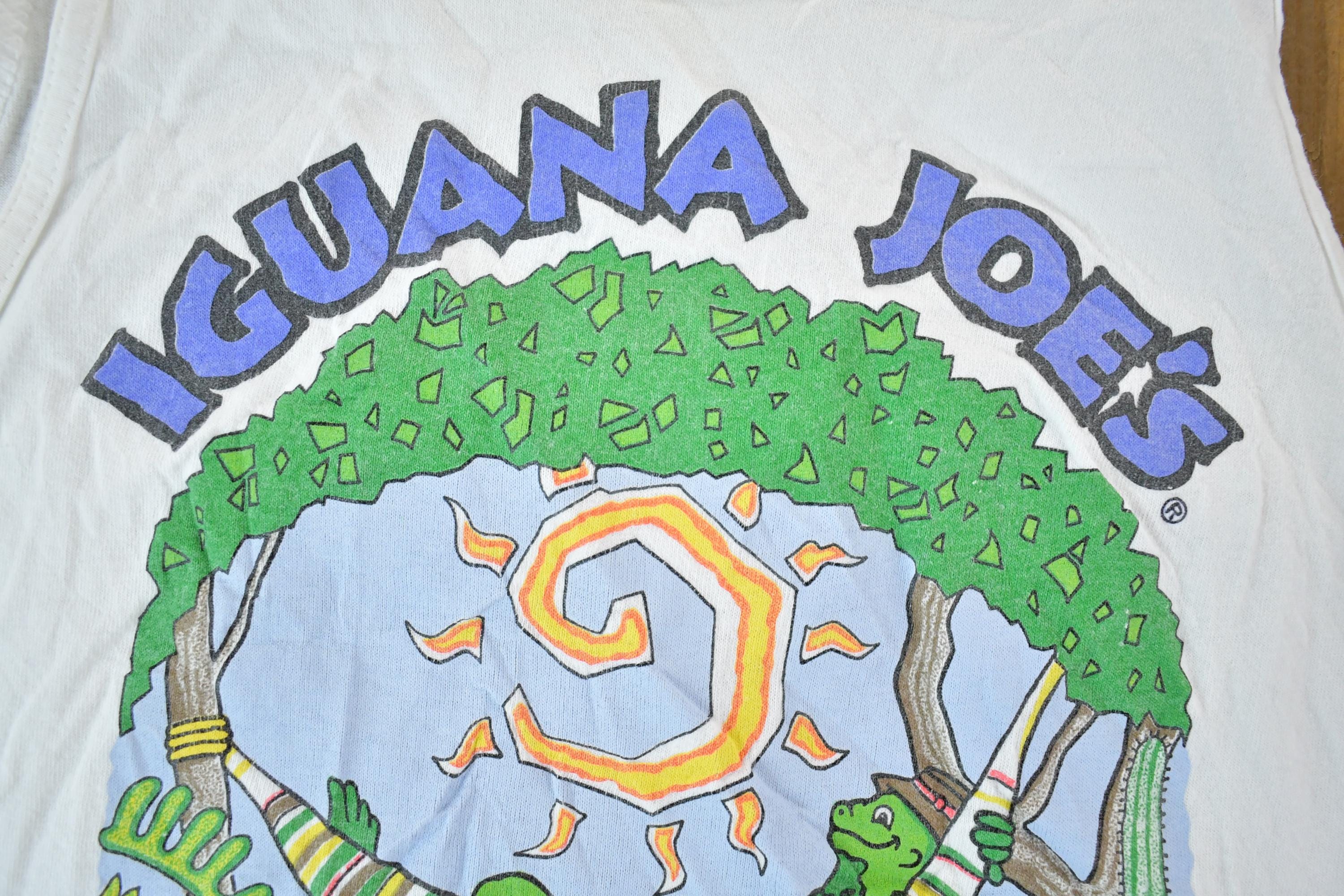 Vintage 1990s Iguana Joe's Aruba Souvenir Single Stitch Graphic Print Tank Top Made In USA