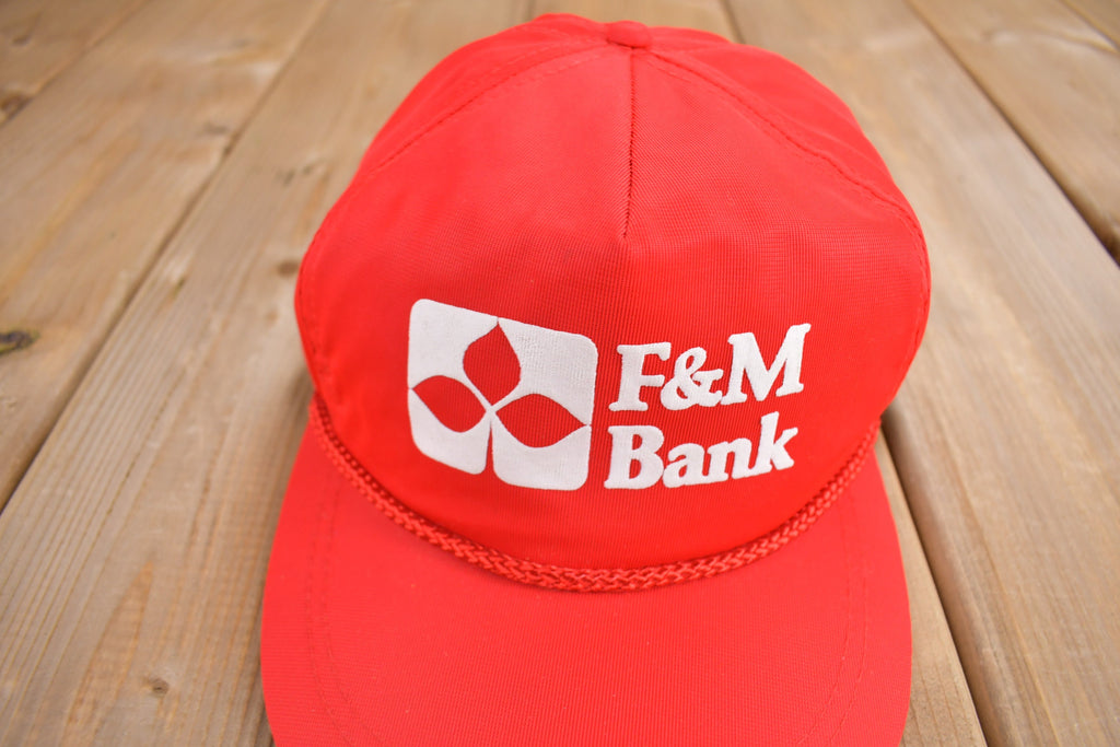 Vintage 1990s F&M Bank Snapback Hat