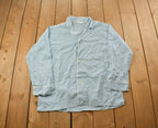 Vintage 1990s Brent Blank Blue Button Up Shirt