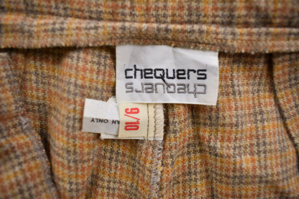 Vintage 1980s Chequers Made in USA Wool Plaid Pants