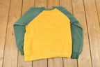 Vintage 1960s Sportswear Quality Knit Blank Thrashed Crewneck Sweatshirt Men's 2XS