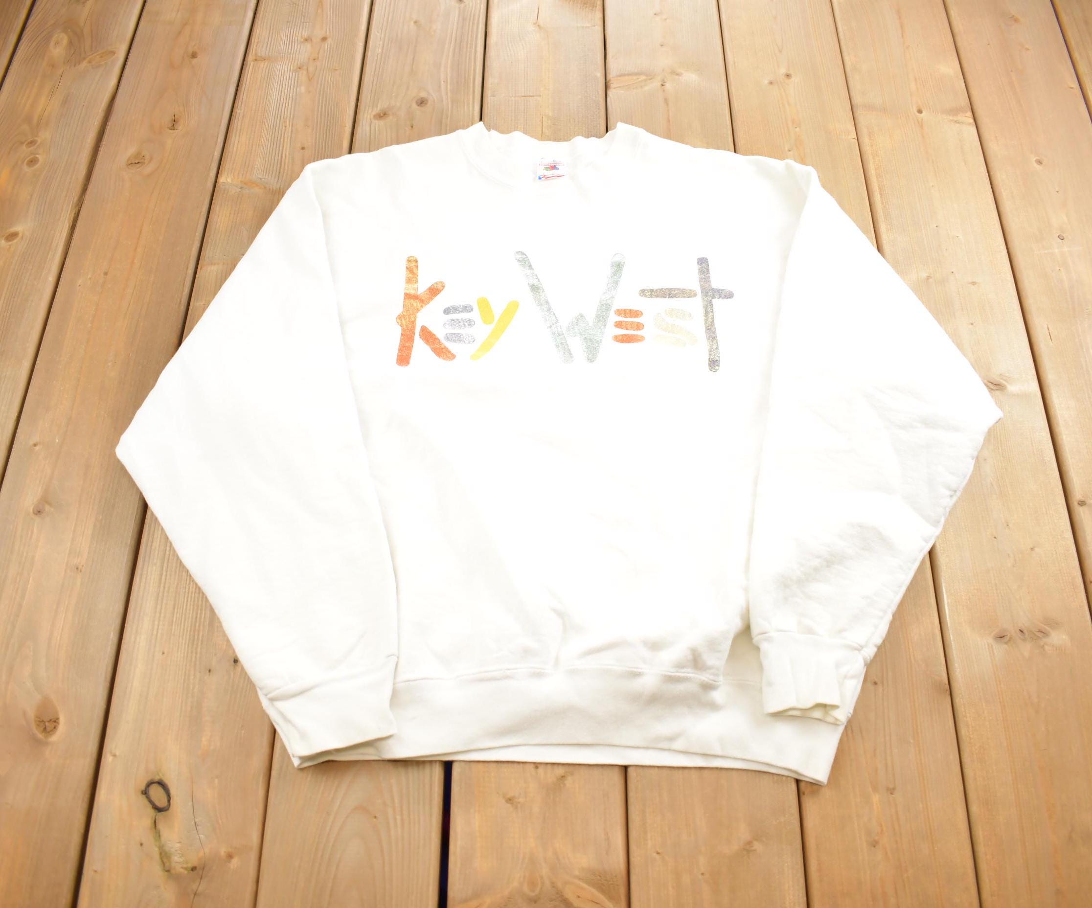 Vintage 1990s Key West Florida Souvenir Travel Crewneck Sweatshirt Made In USA